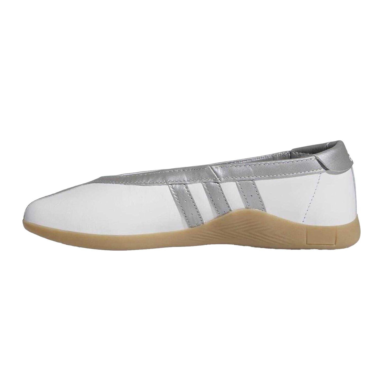 Metallic Silver - Side - Adidas Womens-Ladies Taekwondo Mei Leather Shoes