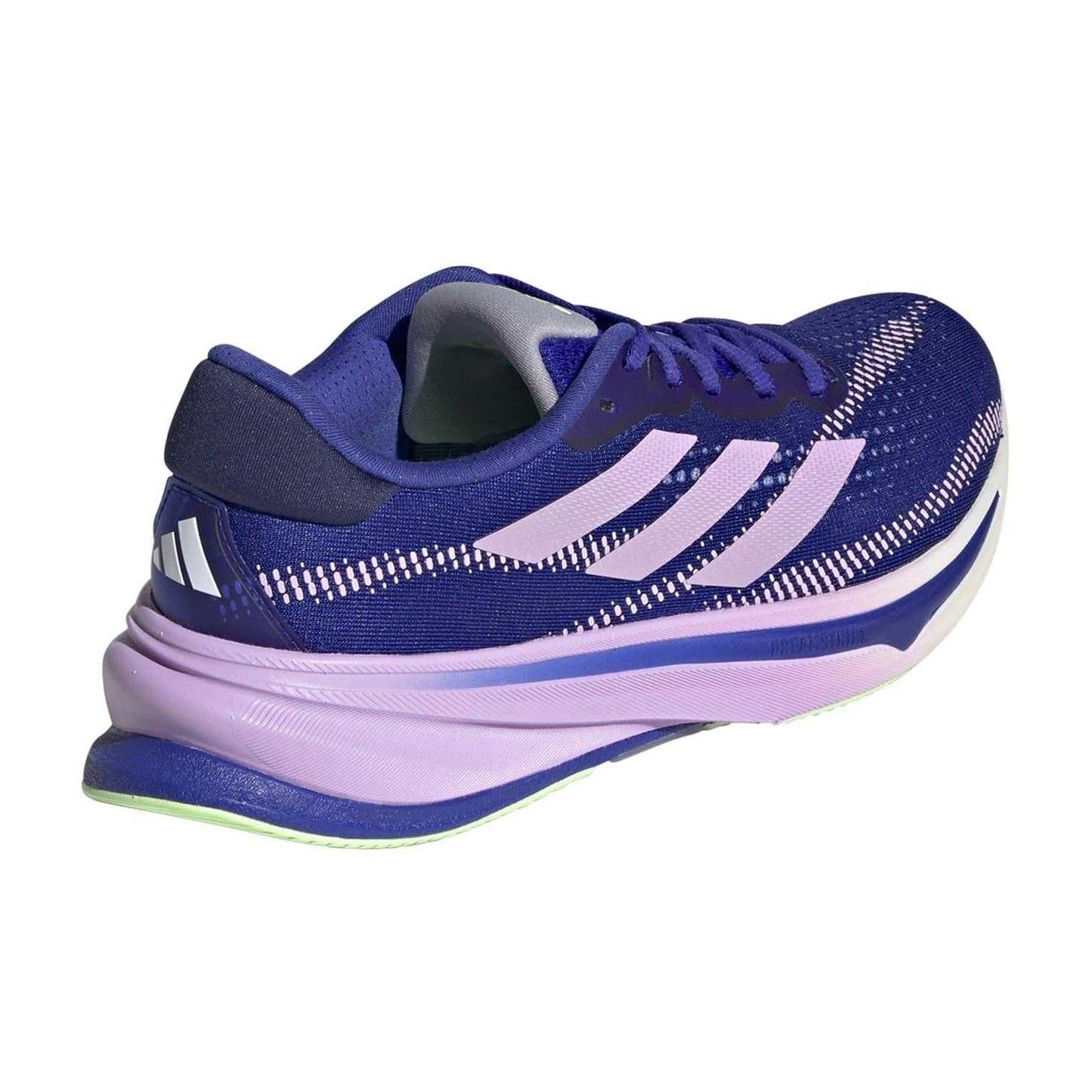 Lucid Blue - Back - Adidas Womens-Ladies Supernova Rise 3 Stripes Shoes