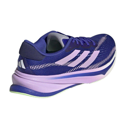 Lucid Blue - Back - Adidas Womens-Ladies Supernova Rise 3 Stripes Shoes