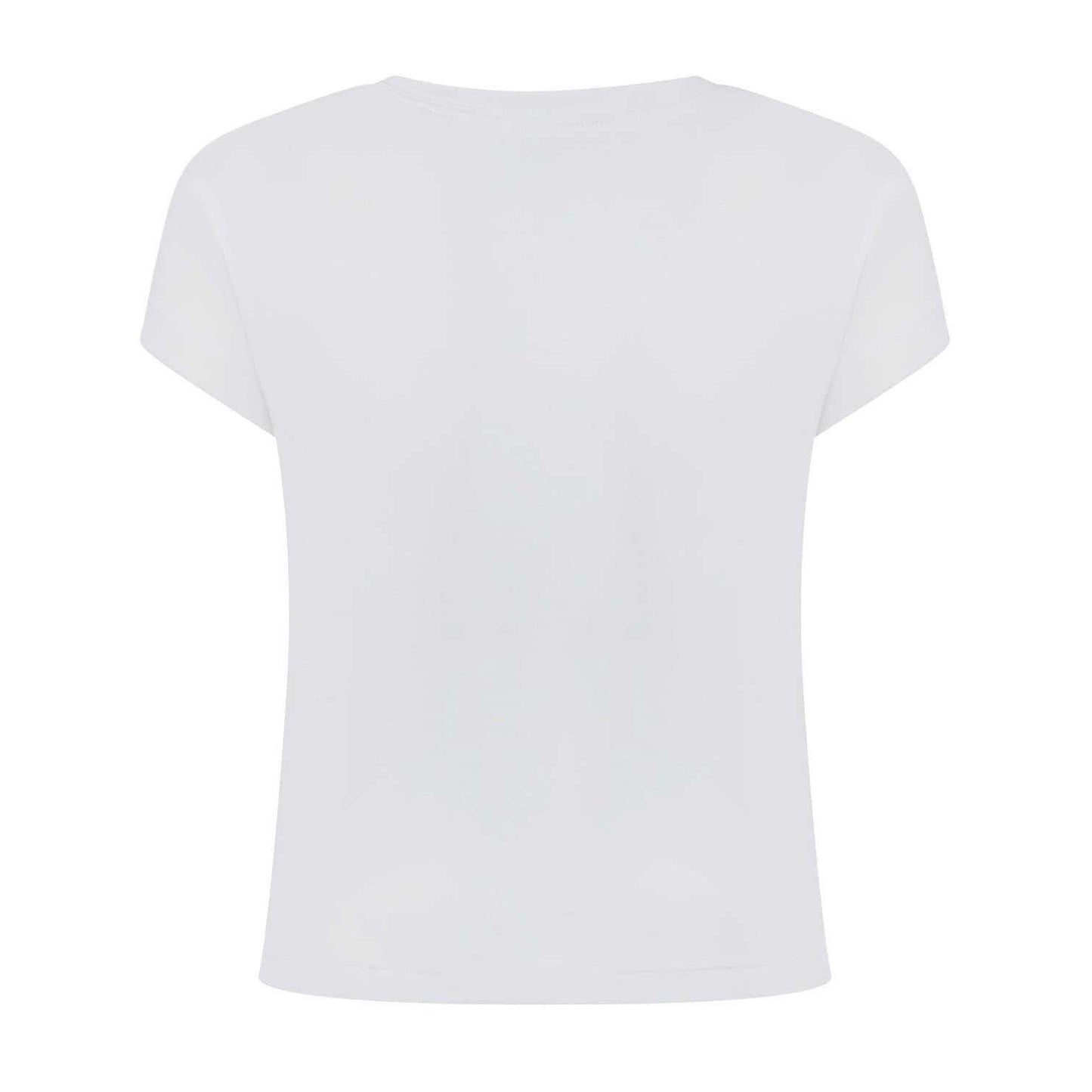 Vintage White - Back - Jack Wills Womens-Ladies Lettering Cropped Slim T-Shirt