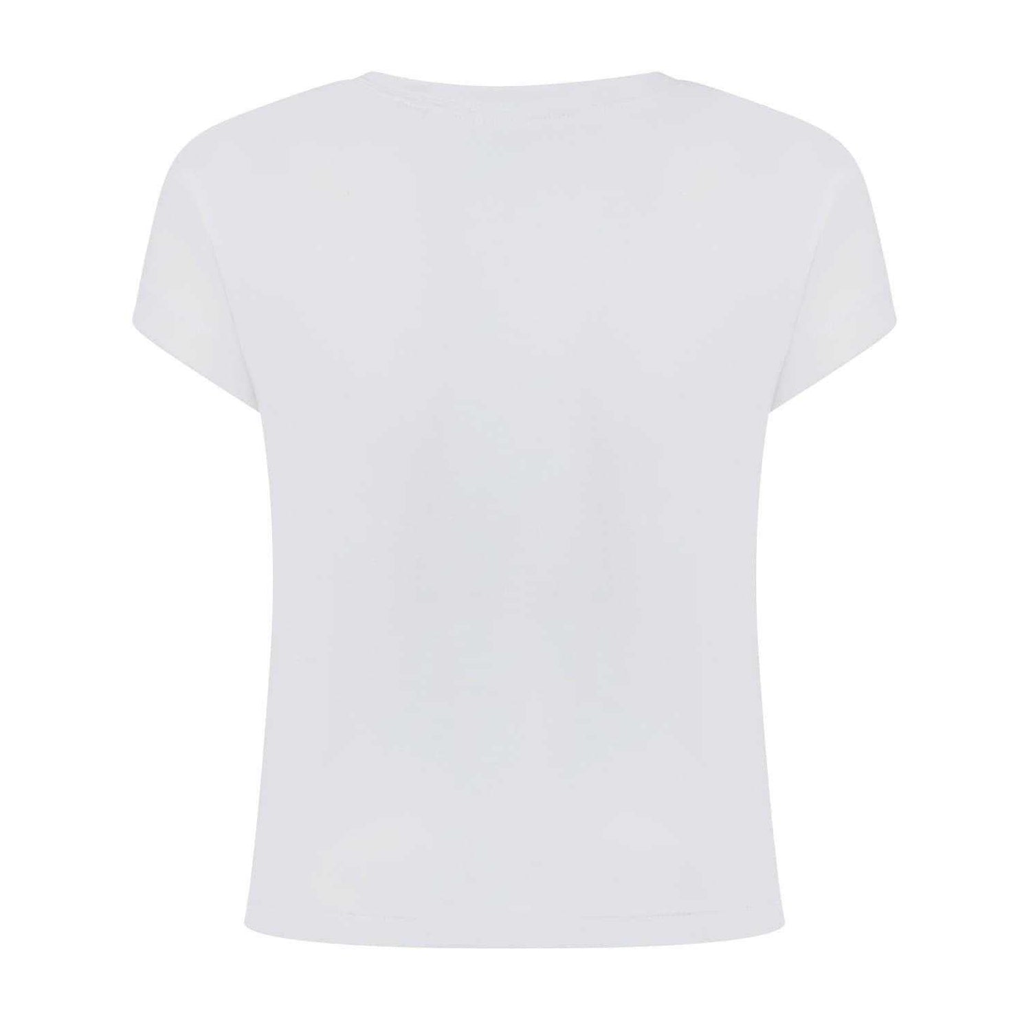 Vintage White - Back - Jack Wills Womens-Ladies Lettering Cropped Slim T-Shirt
