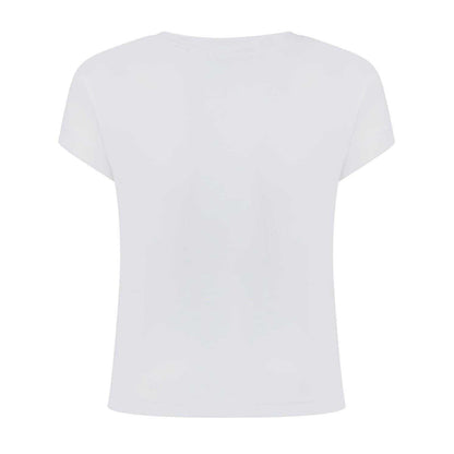 Vintage White - Back - Jack Wills Womens-Ladies Lettering Cropped Slim T-Shirt