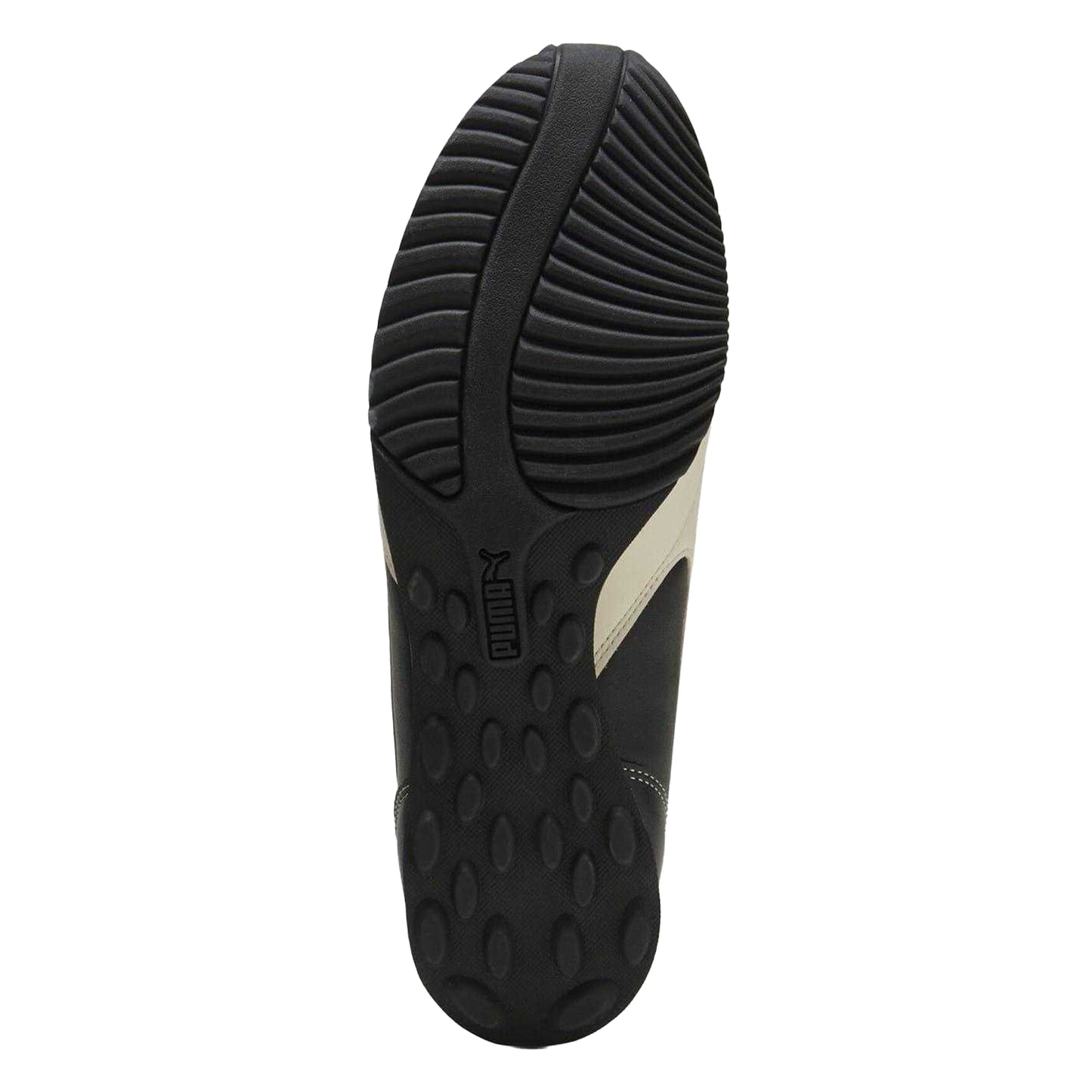 Black-White - Lifestyle - Puma Womens-Ladies Sprint Leather Flat Trainers