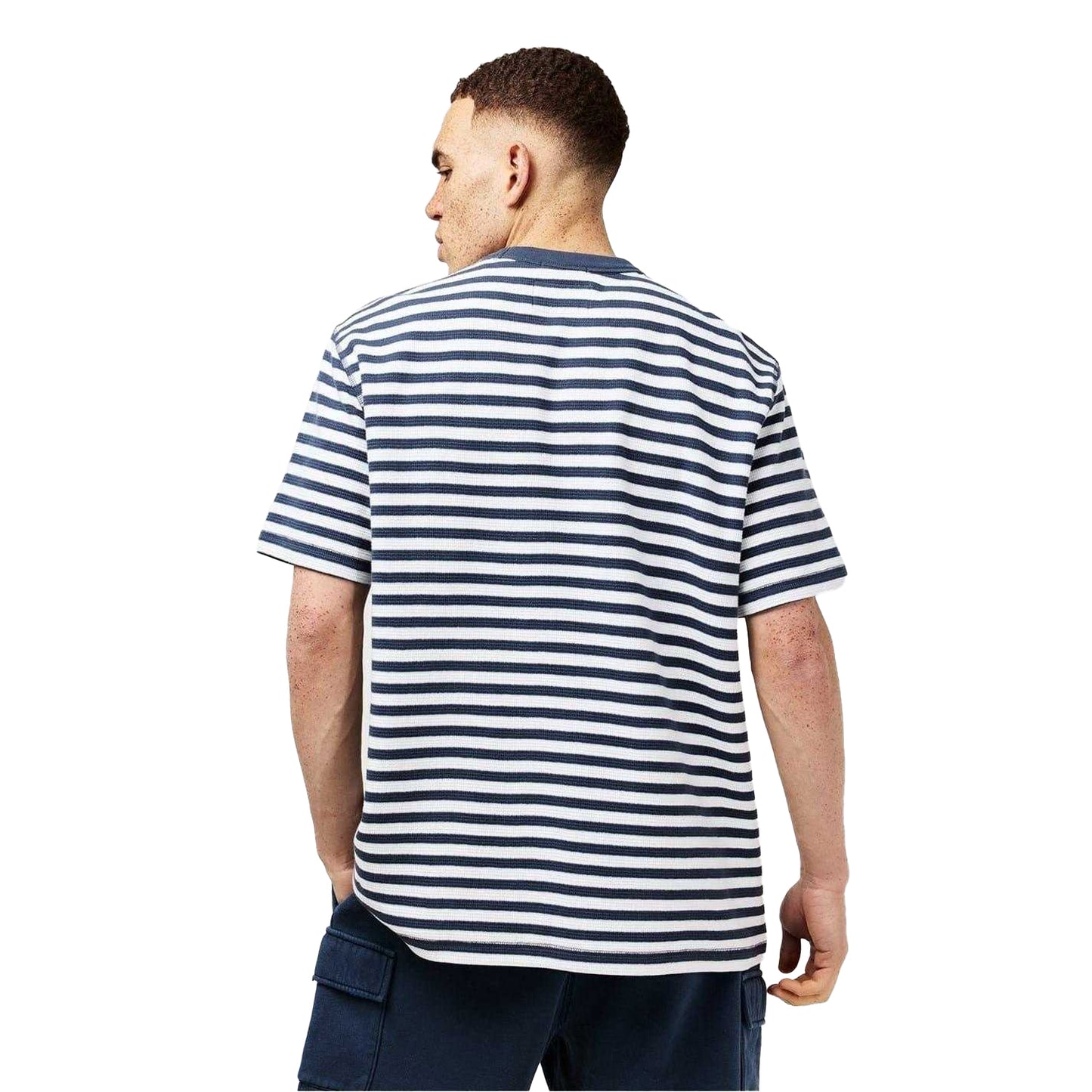 Night Sky-Cream - Back - Jack Wills Mens Striped Crew Neck Regular T-Shirt
