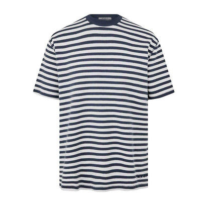 Night Sky-Cream - Front - Jack Wills Mens Striped Crew Neck Regular T-Shirt