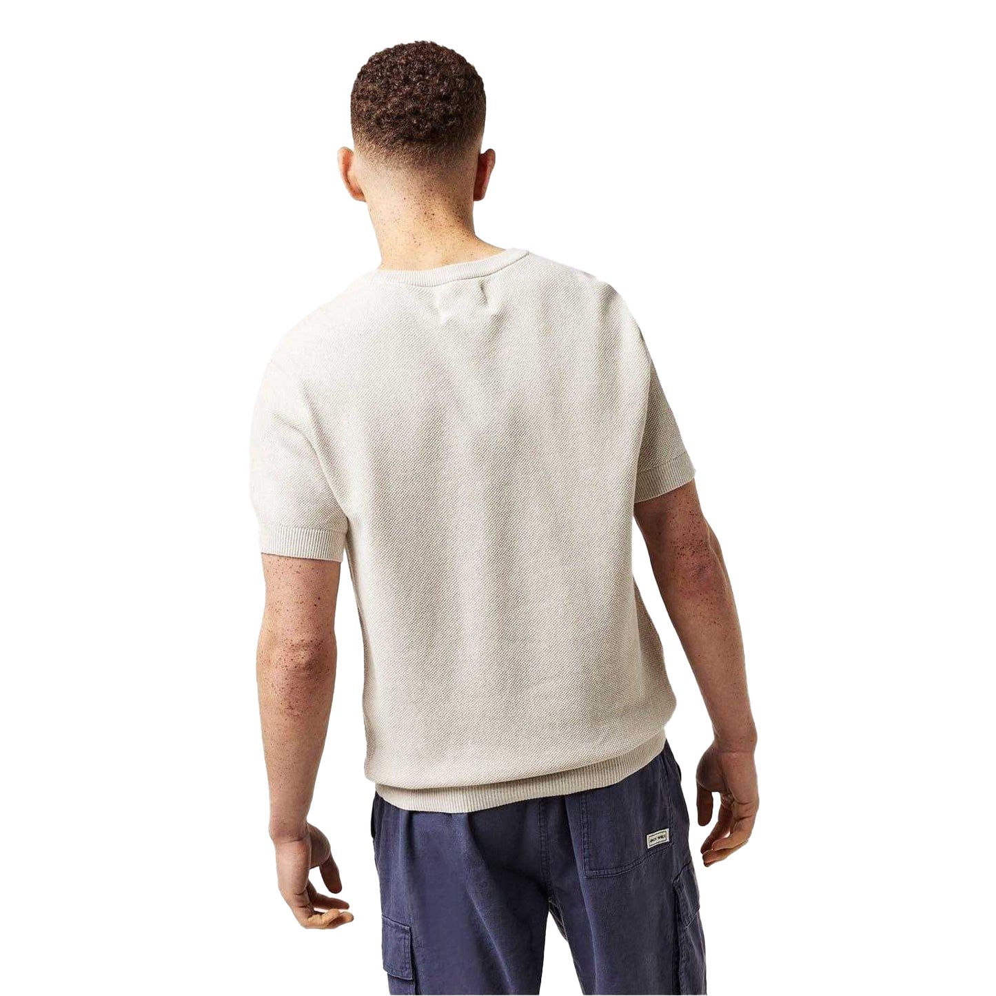 Bone - Back - Jack Wills Mens Embroidered Crew Neck Regular T-Shirt