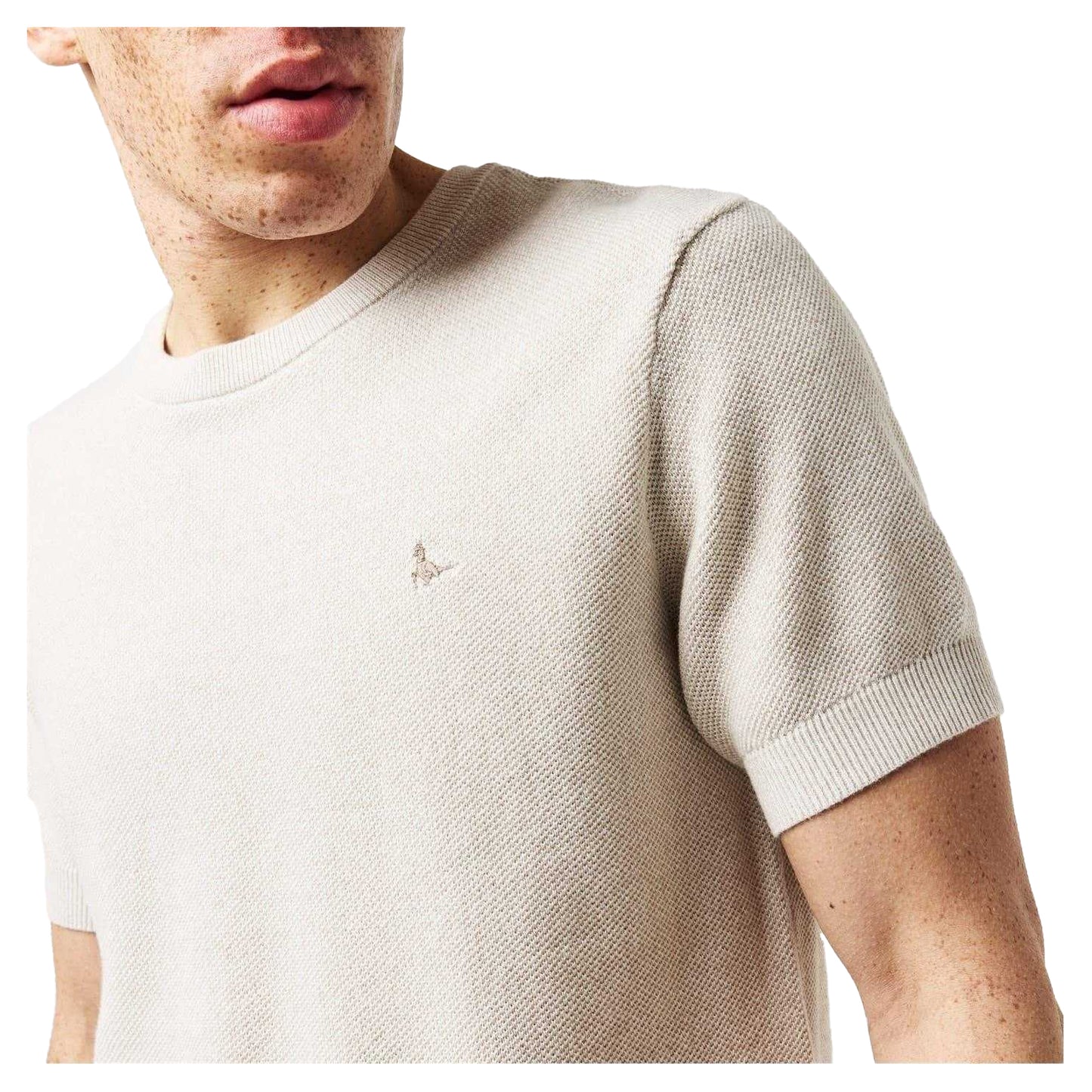 Bone - Side - Jack Wills Mens Embroidered Crew Neck Regular T-Shirt