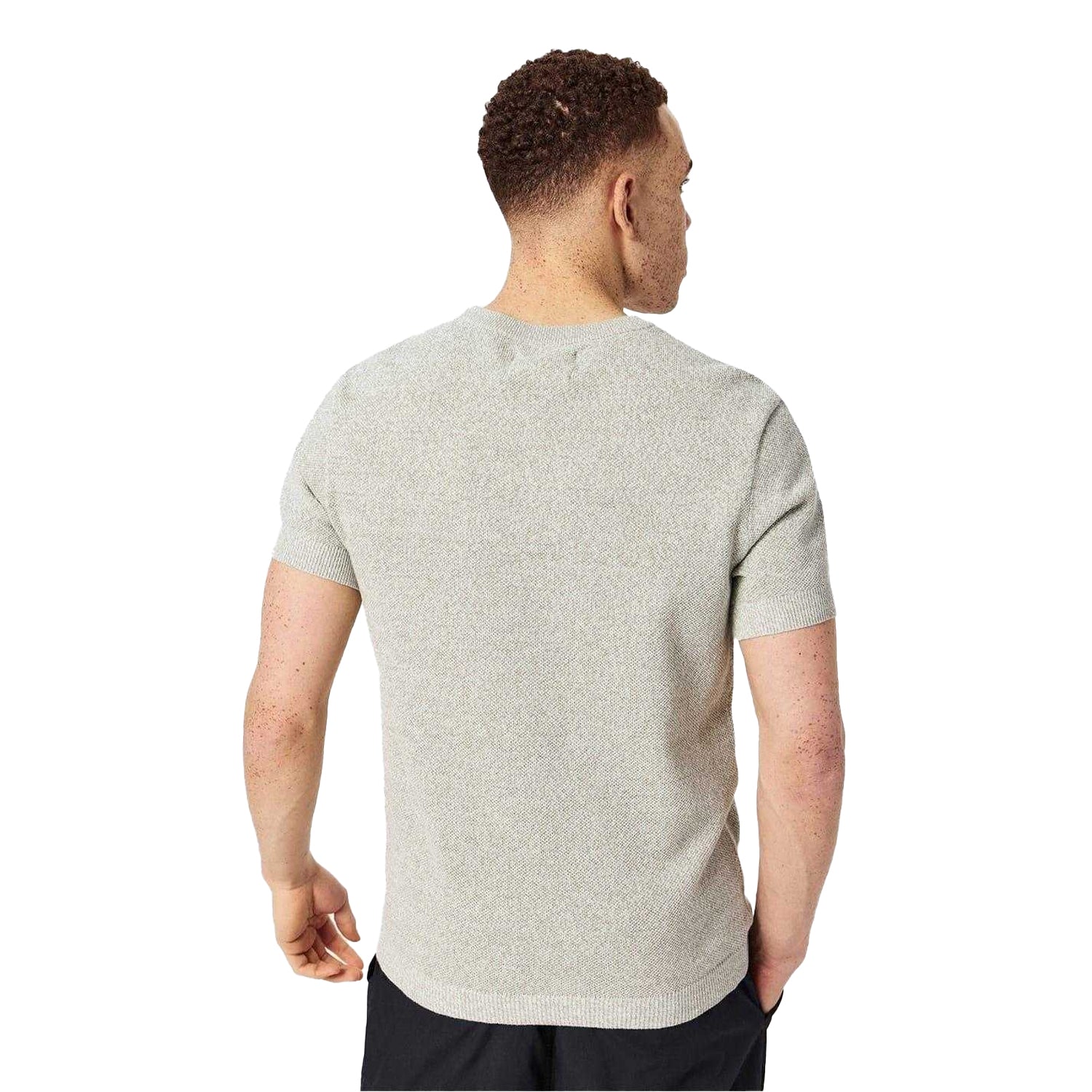 Silver Sage - Back - Jack Wills Mens Embroidered Crew Neck Regular T-Shirt