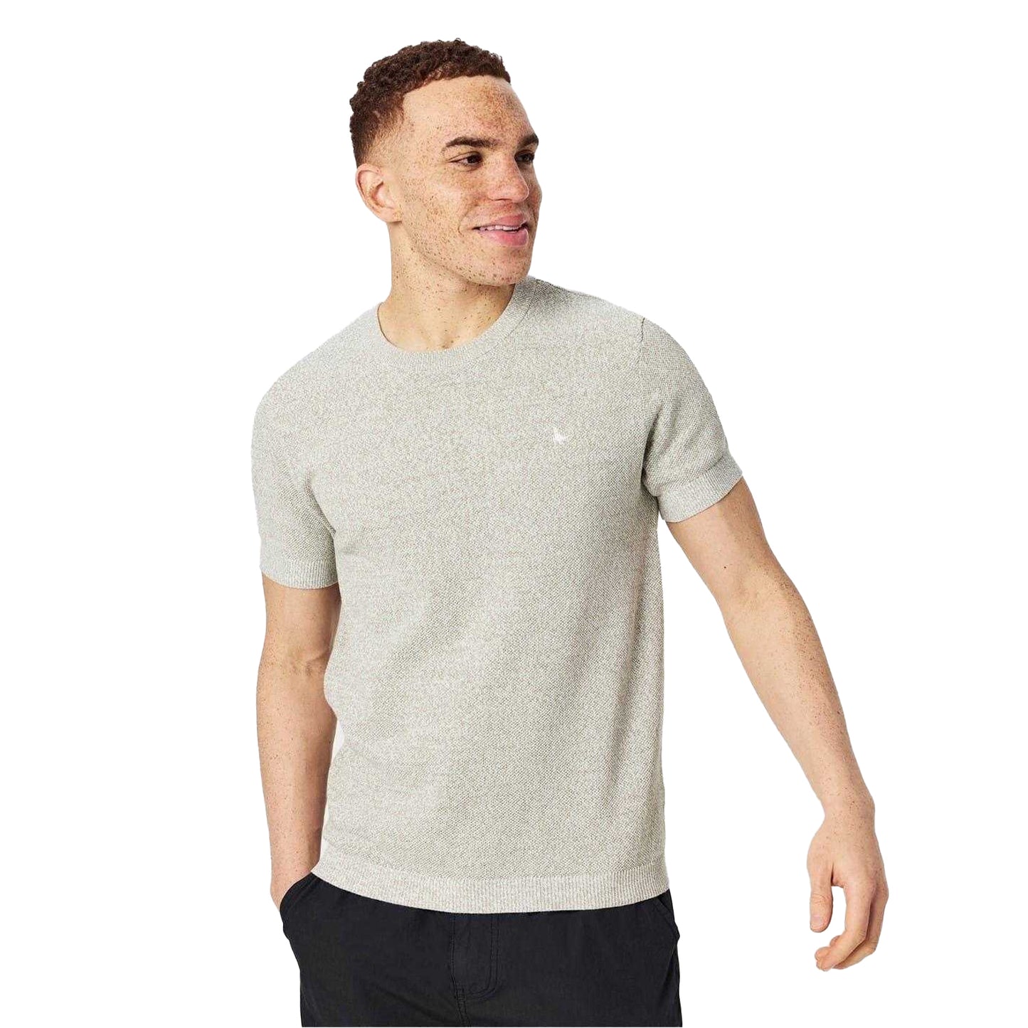 Silver Sage - Lifestyle - Jack Wills Mens Embroidered Crew Neck Regular T-Shirt