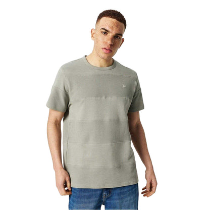 Silver Sage - Lifestyle - Jack Wills Mens Textured Stripe Crew Neck T-Shirt
