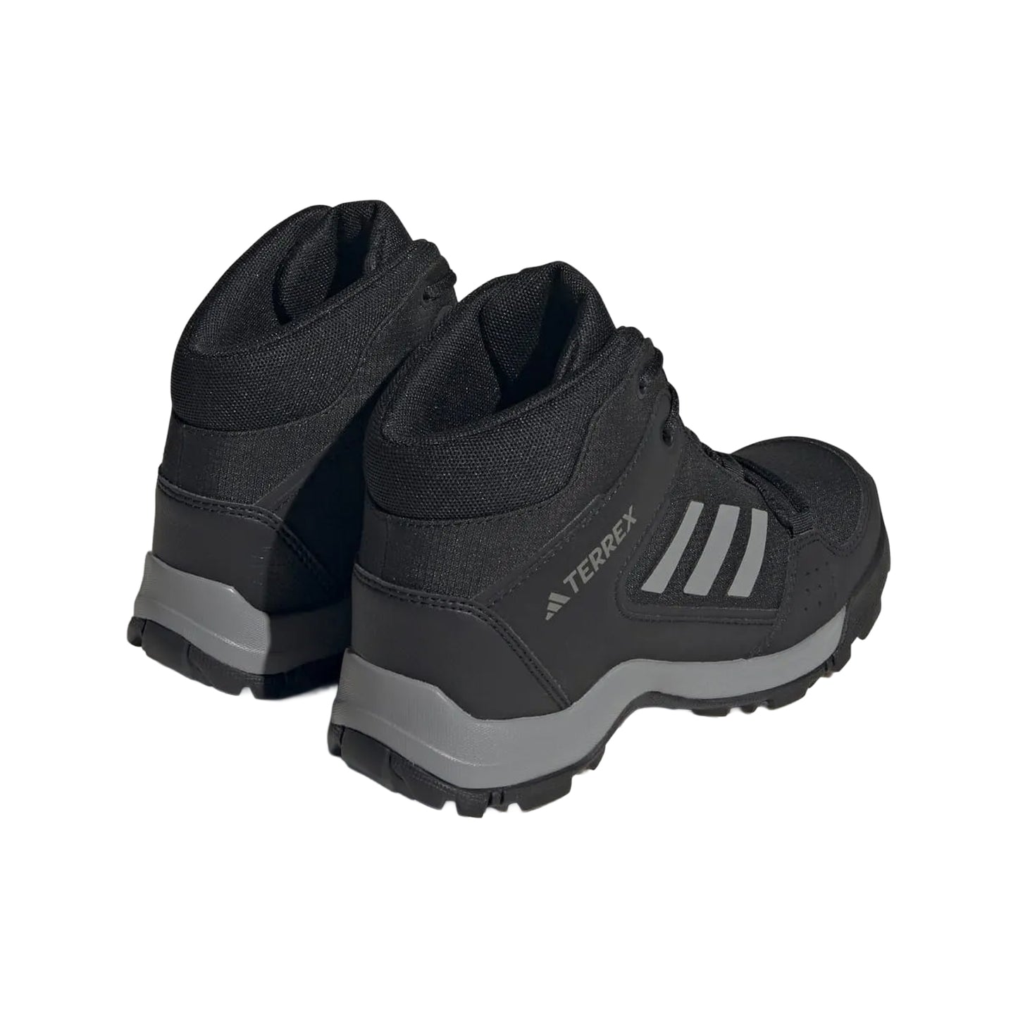 Black-Grey - Back - Adidas Childrens-Kids Terrex Hyperhiker Mid Cut Hiking Shoes