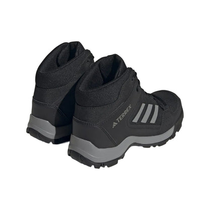Black-Grey - Back - Adidas Childrens-Kids Terrex Hyperhiker Mid Cut Hiking Shoes