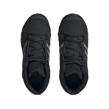 Black-Grey - Pack Shot - Adidas Childrens-Kids Terrex Hyperhiker Mid Cut Hiking Shoes