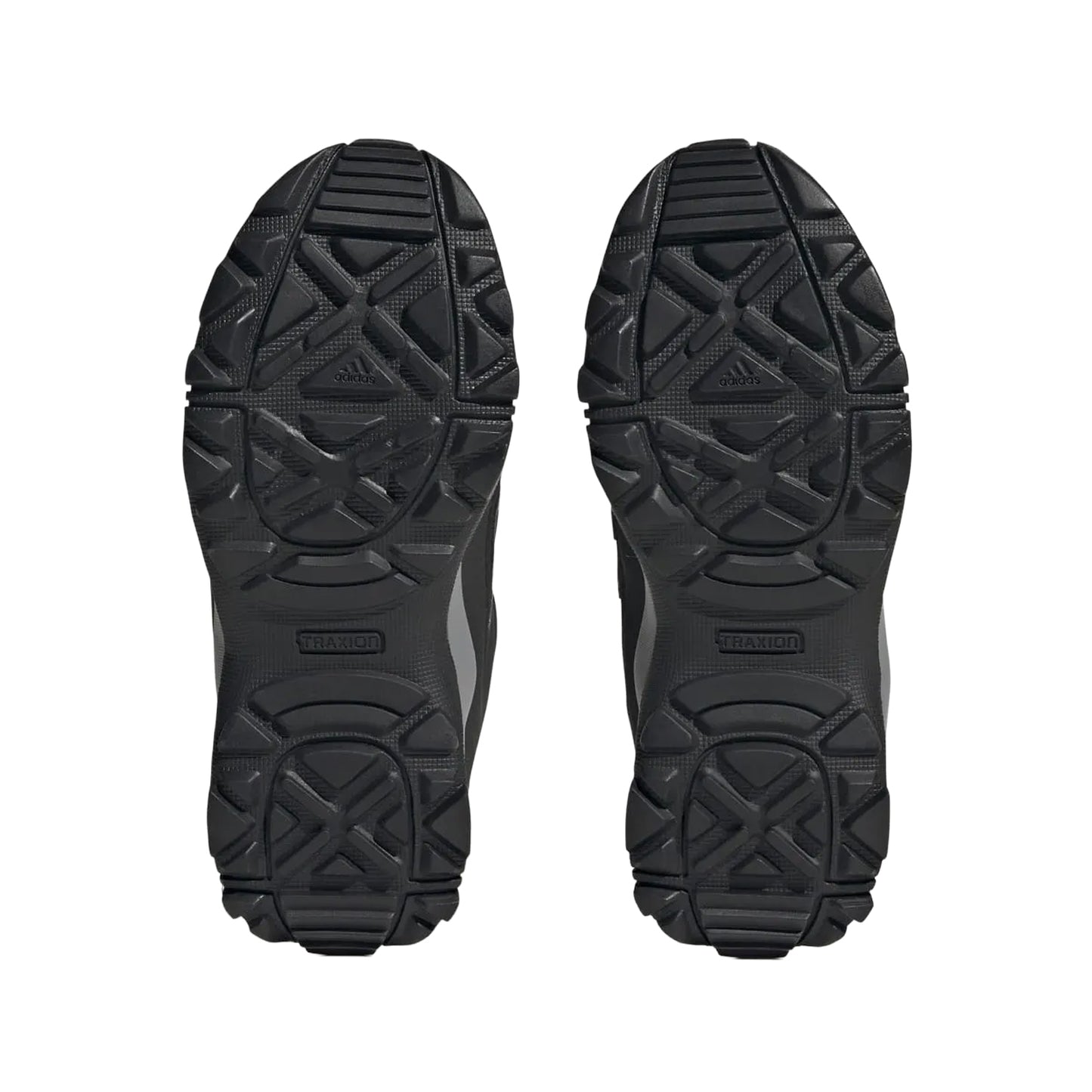 Black-Grey - Close up - Adidas Childrens-Kids Terrex Hyperhiker Mid Cut Hiking Shoes
