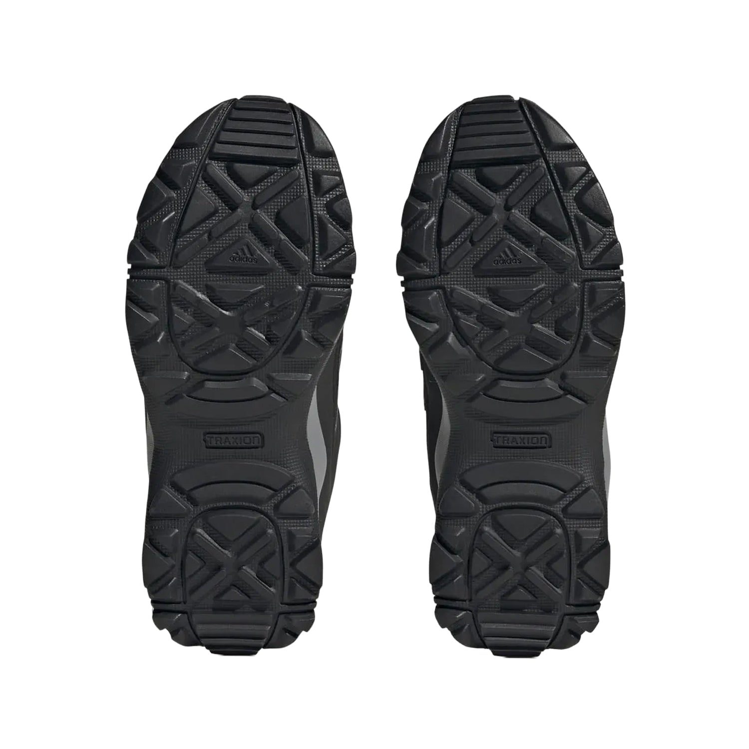 Black-Grey - Close up - Adidas Childrens-Kids Terrex Hyperhiker Mid Cut Hiking Shoes