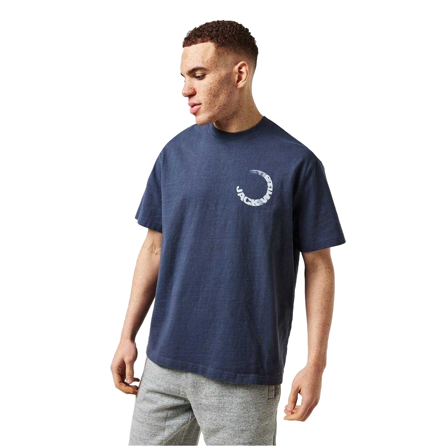 Night Sky - Lifestyle - Jack Wills Mens Watercolour Crew Neck T-Shirt