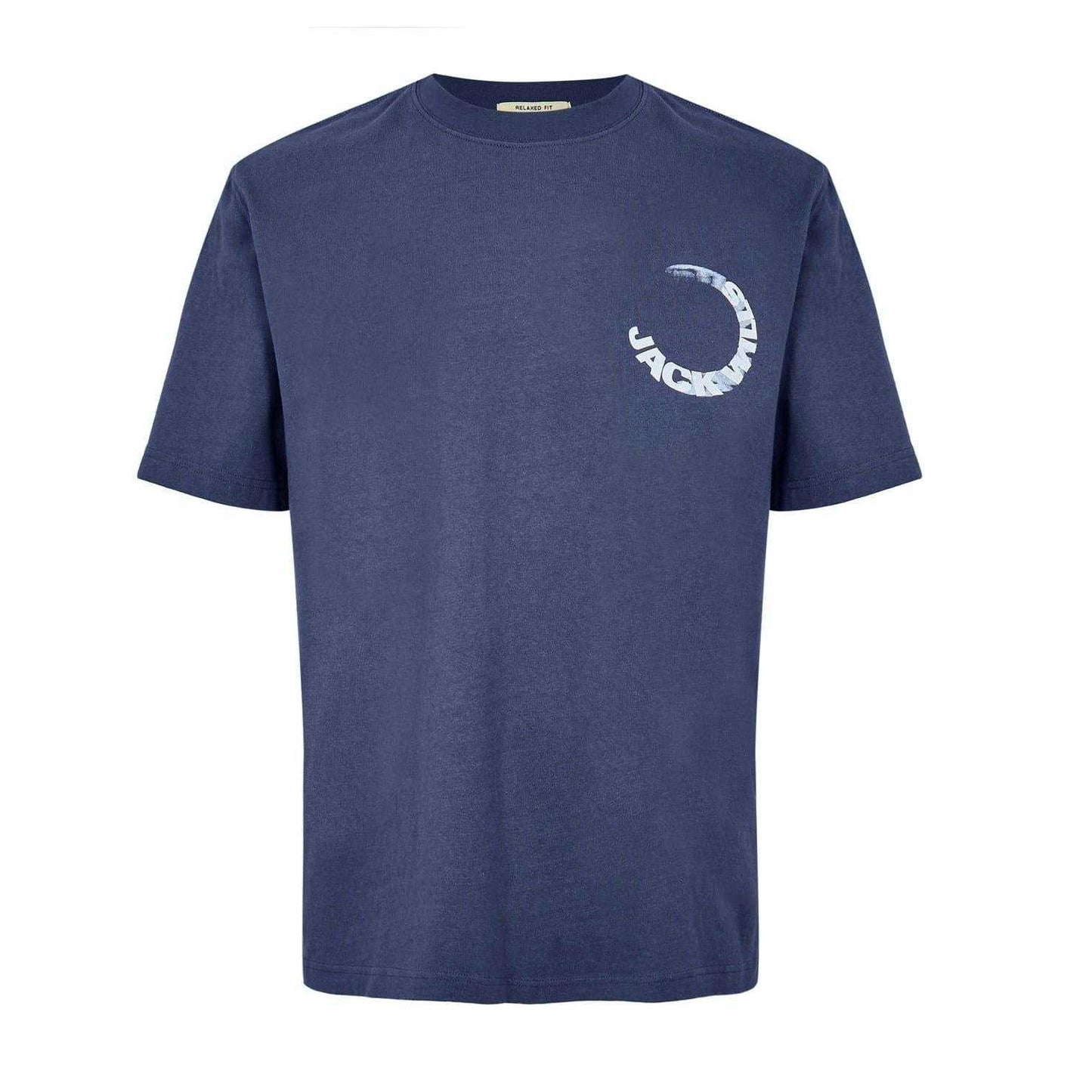 Night Sky - Front - Jack Wills Mens Watercolour Crew Neck T-Shirt