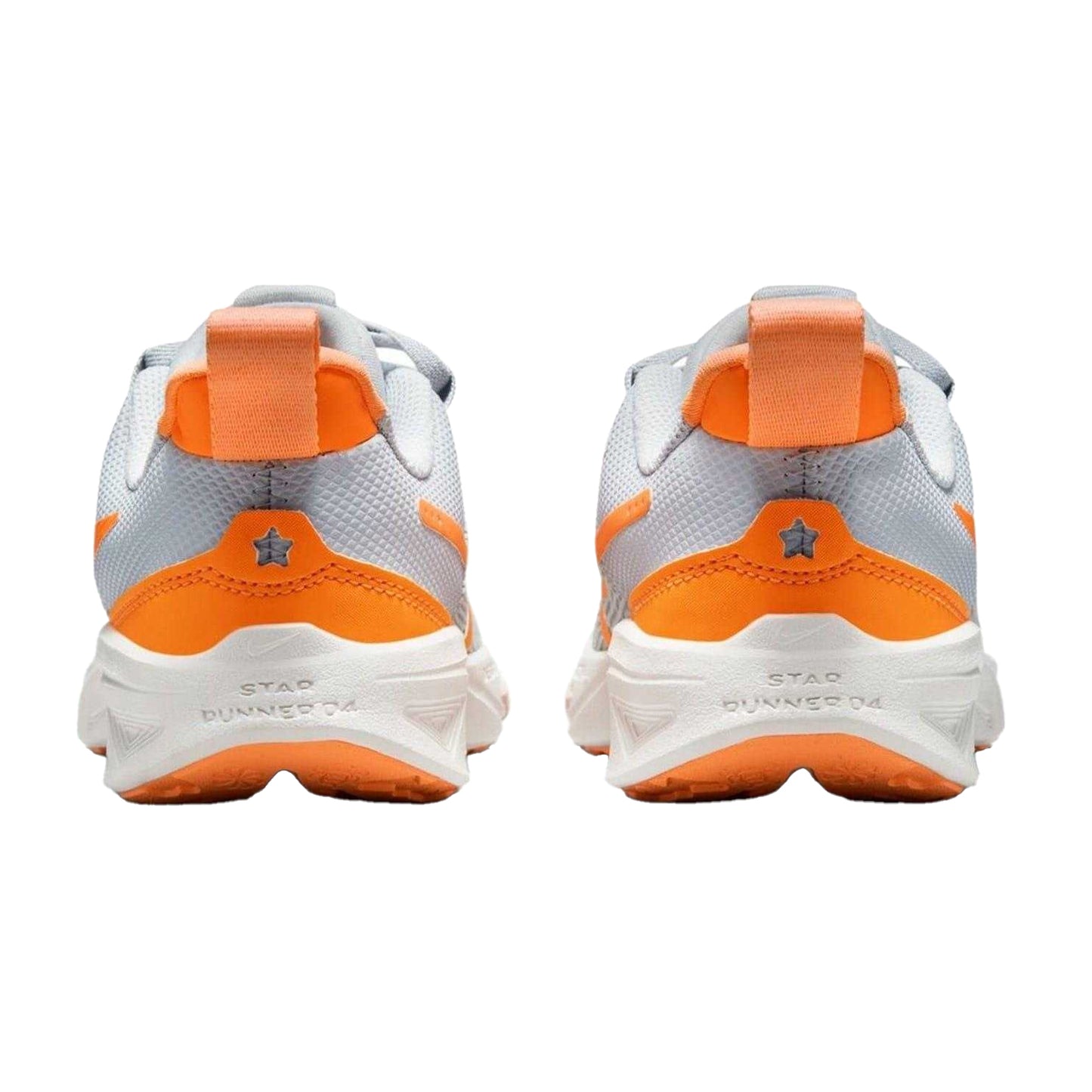 Grey-Orange - Back - Nike Childrens-Kids Star Runner 4 Ripple Trainers
