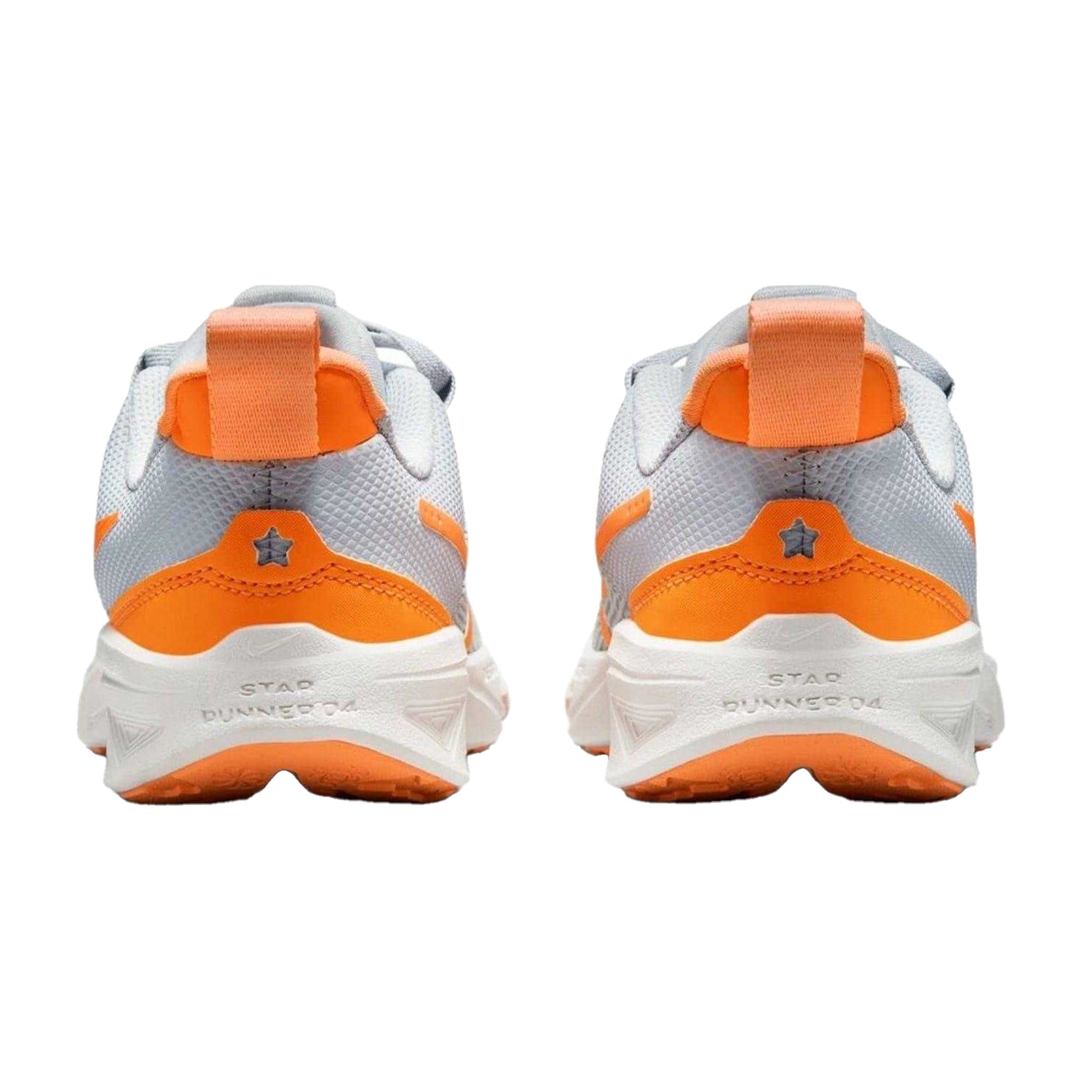 Grey-Orange - Back - Nike Childrens-Kids Star Runner 4 Ripple Trainers