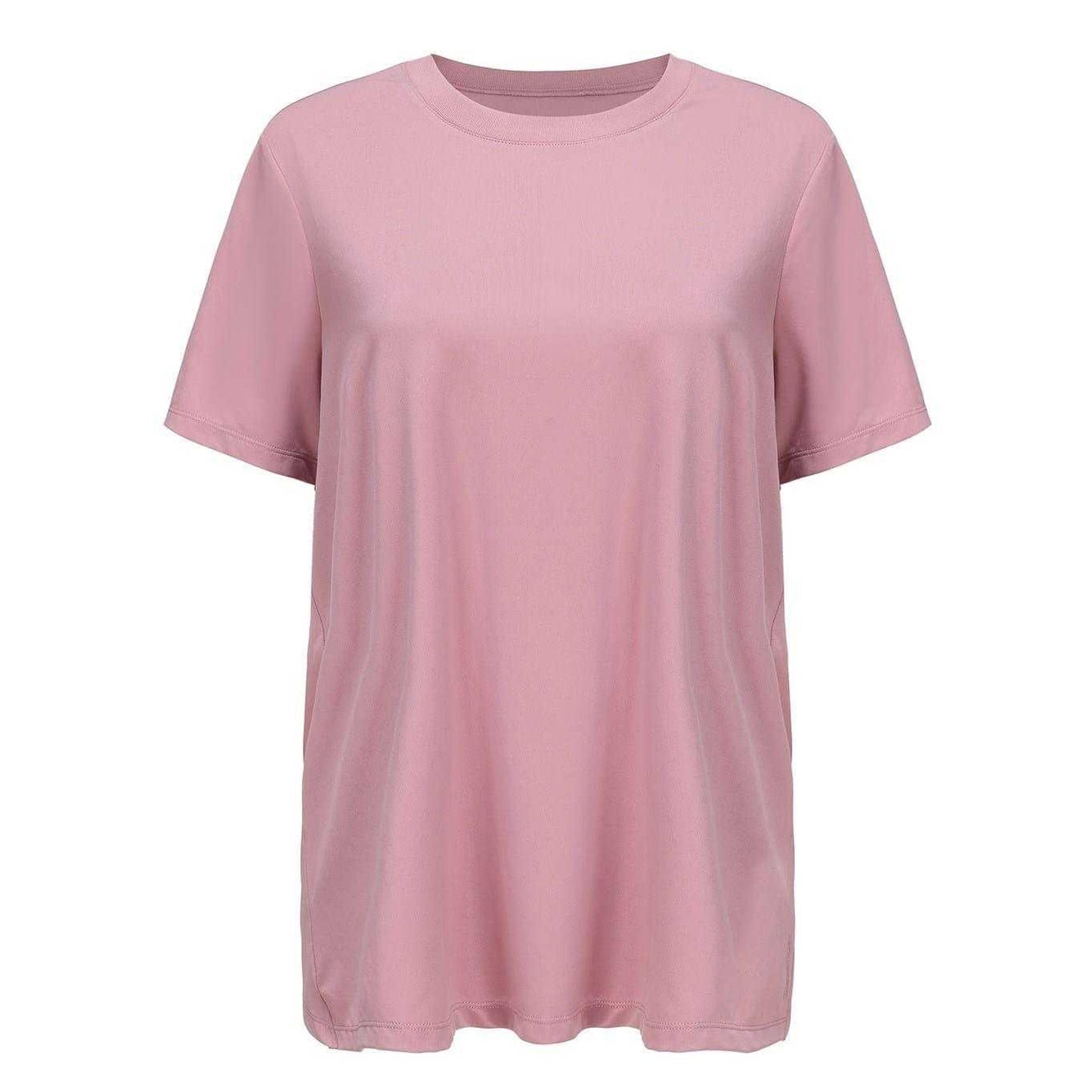 Pink - Front - Slazenger Womens-Ladies Crossover Hem Training T-Shirt