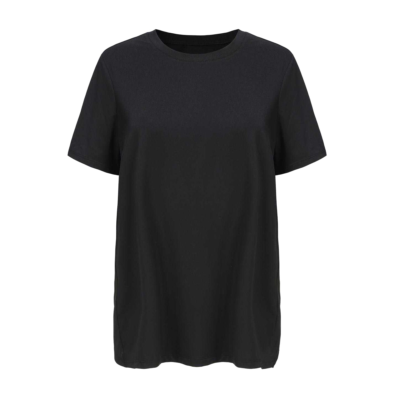 Black - Front - Slazenger Womens-Ladies Crossover Hem Training T-Shirt