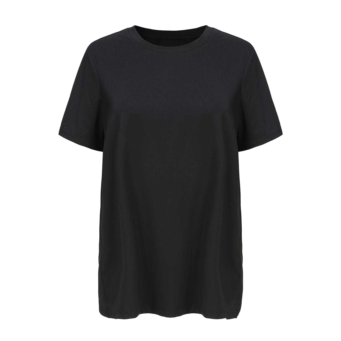 Black - Front - Slazenger Womens-Ladies Crossover Hem Training T-Shirt