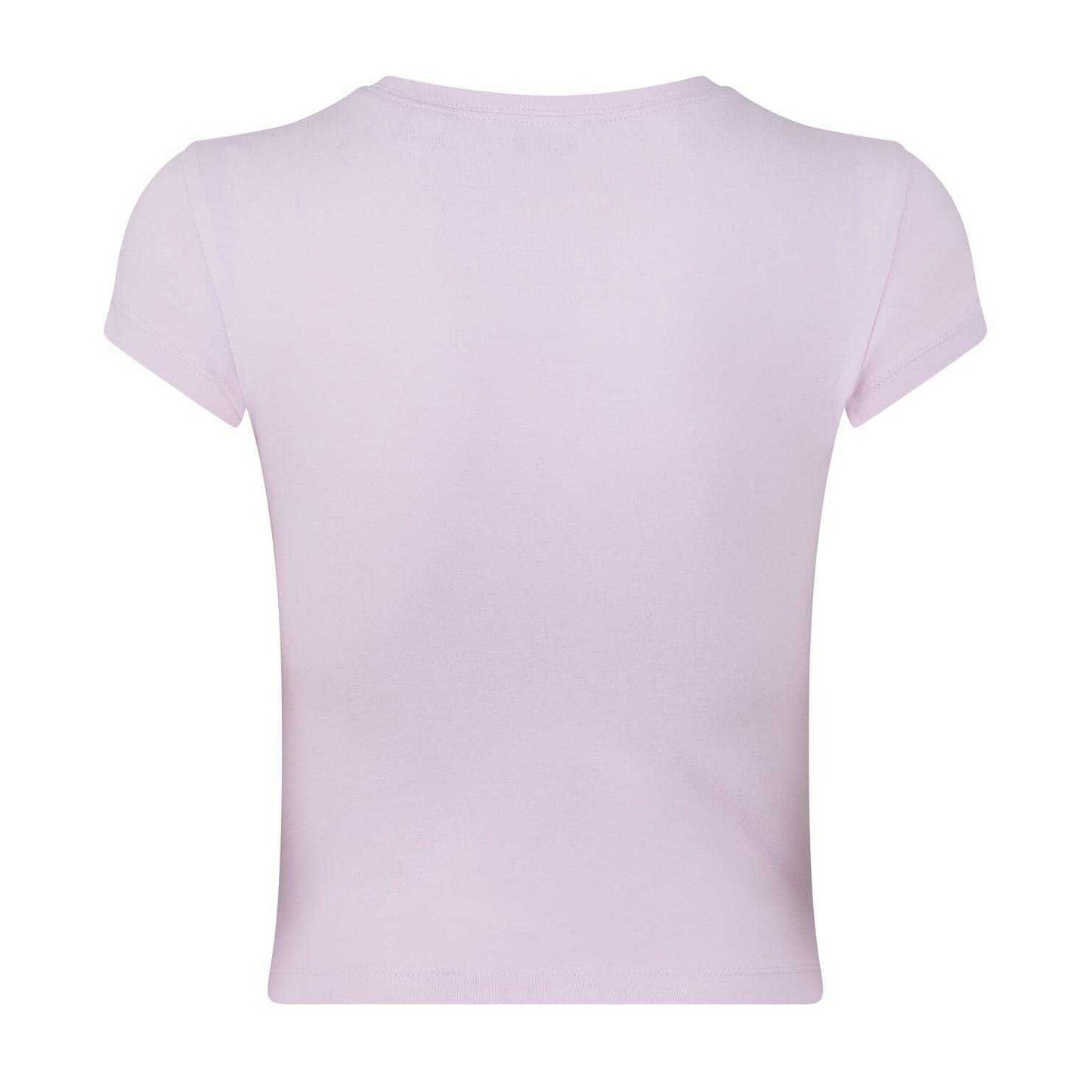 Pink - Back - Jack Wills Womens-Ladies Lettering Cropped Slim T-Shirt