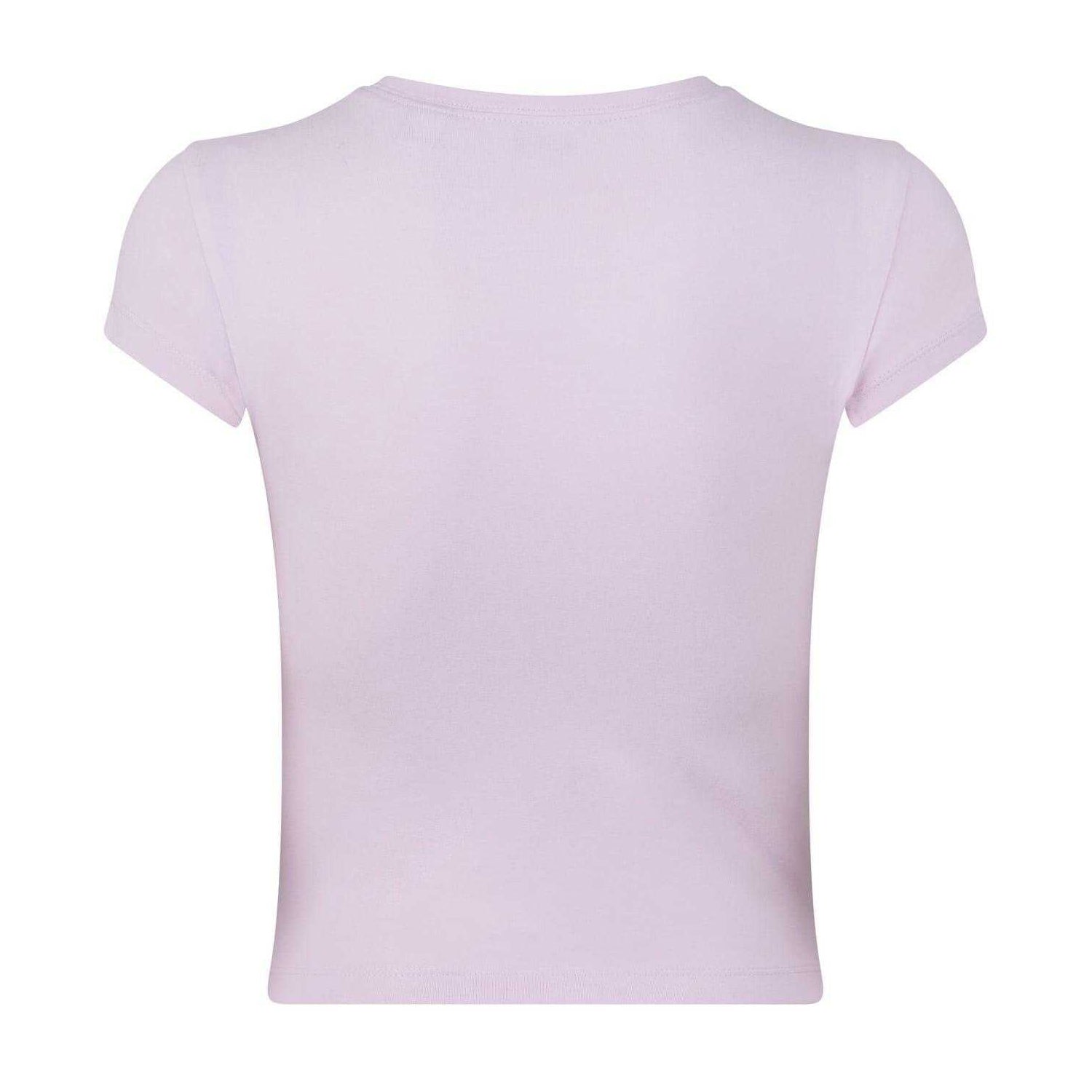 Pink - Back - Jack Wills Womens-Ladies Lettering Cropped Slim T-Shirt
