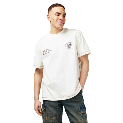 Cream - Side - Jack Wills Mens Superior Crew Neck T-Shirt