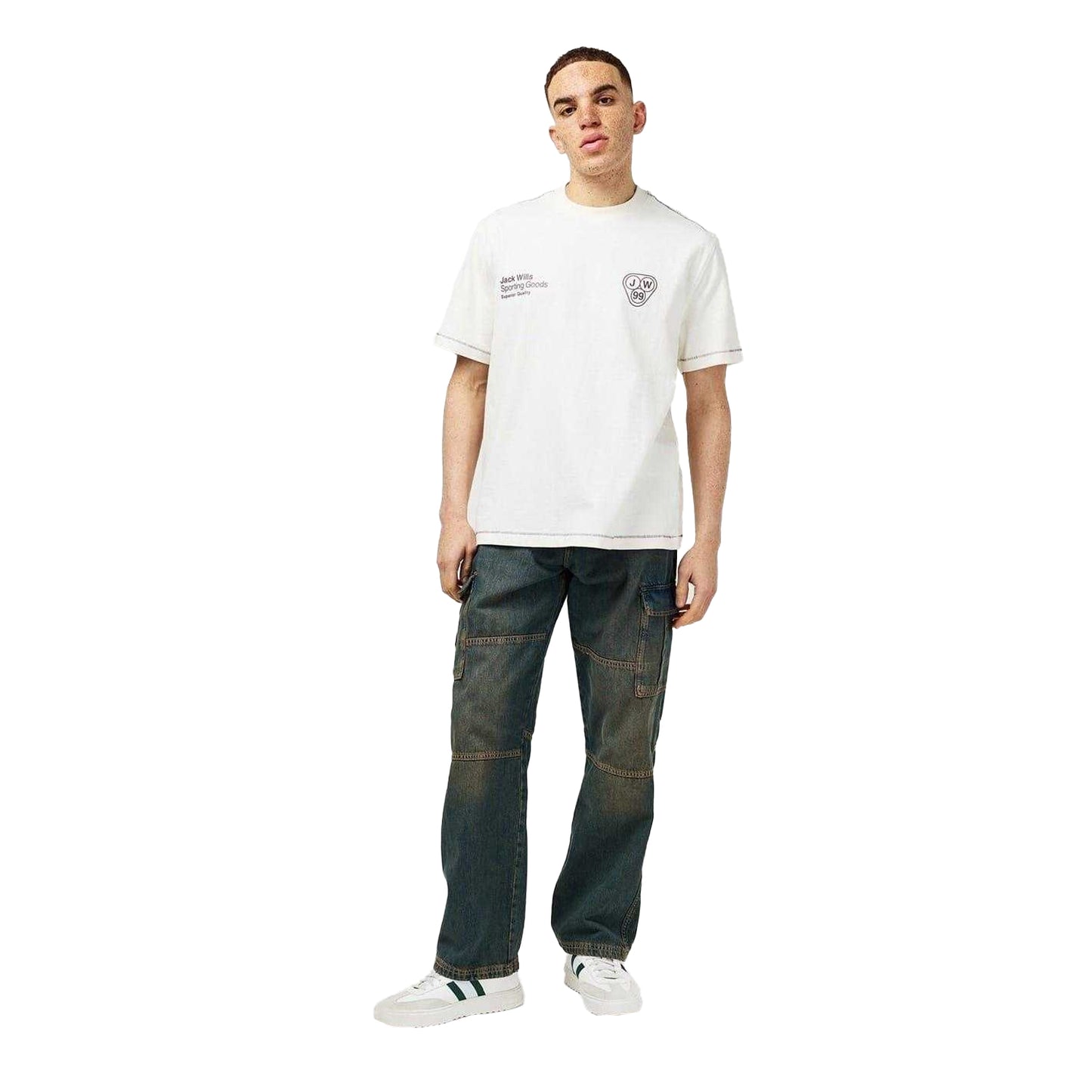 Cream - Lifestyle - Jack Wills Mens Superior Crew Neck T-Shirt