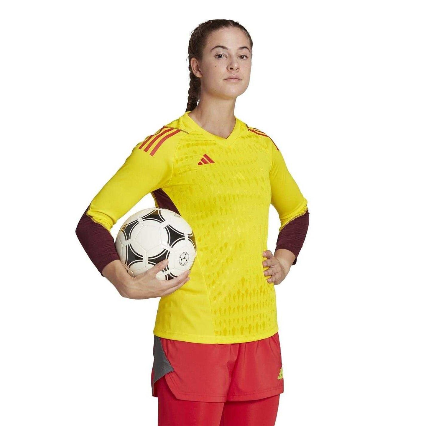 Yellow-Red - Pack Shot - Adidas Womens-Ladies Tiro 23 Pro Goalkeeper Jersey