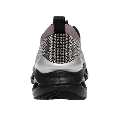 Dark Grey - Back - Steve Madden Womens-Ladies Surge Mesh Trainers