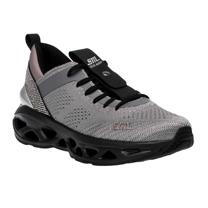 Dark Grey - Pack Shot - Steve Madden Womens-Ladies Surge Mesh Trainers