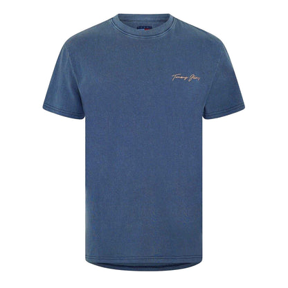 Dark Navy - Front - Tommy Jeans Mens Sailing Scene Crew Neck T-Shirt