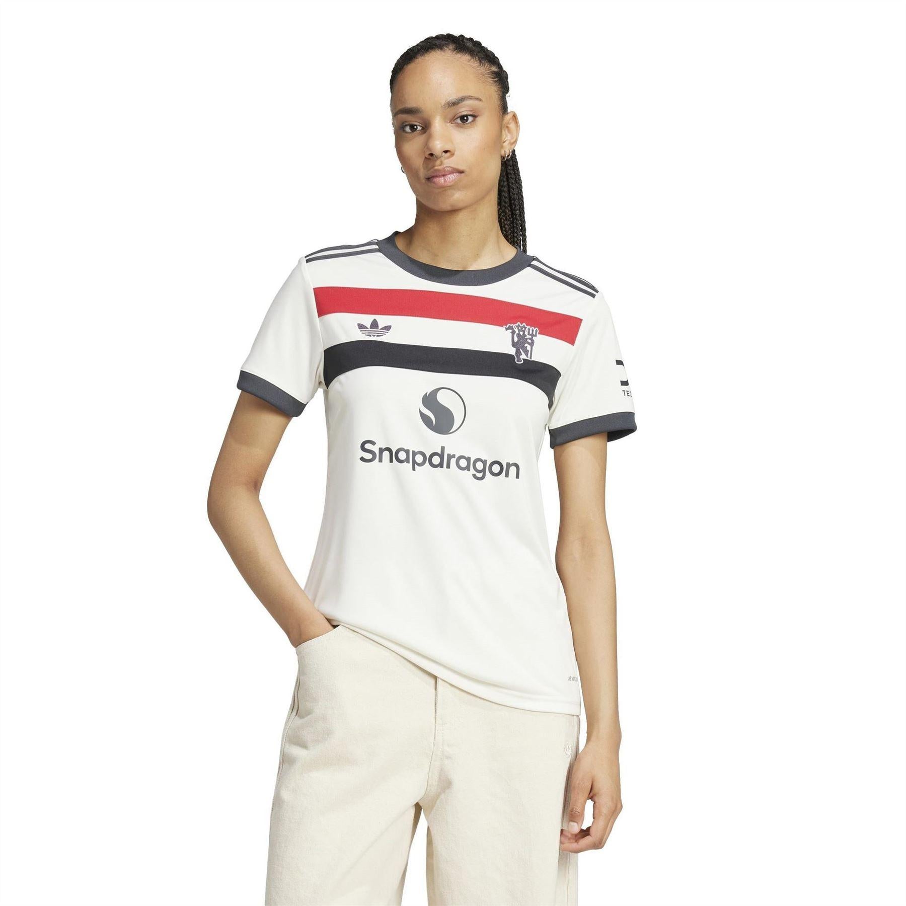 White - Side - Adidas Womens-Ladies 2024-2025 Manchester United FC Third Jersey