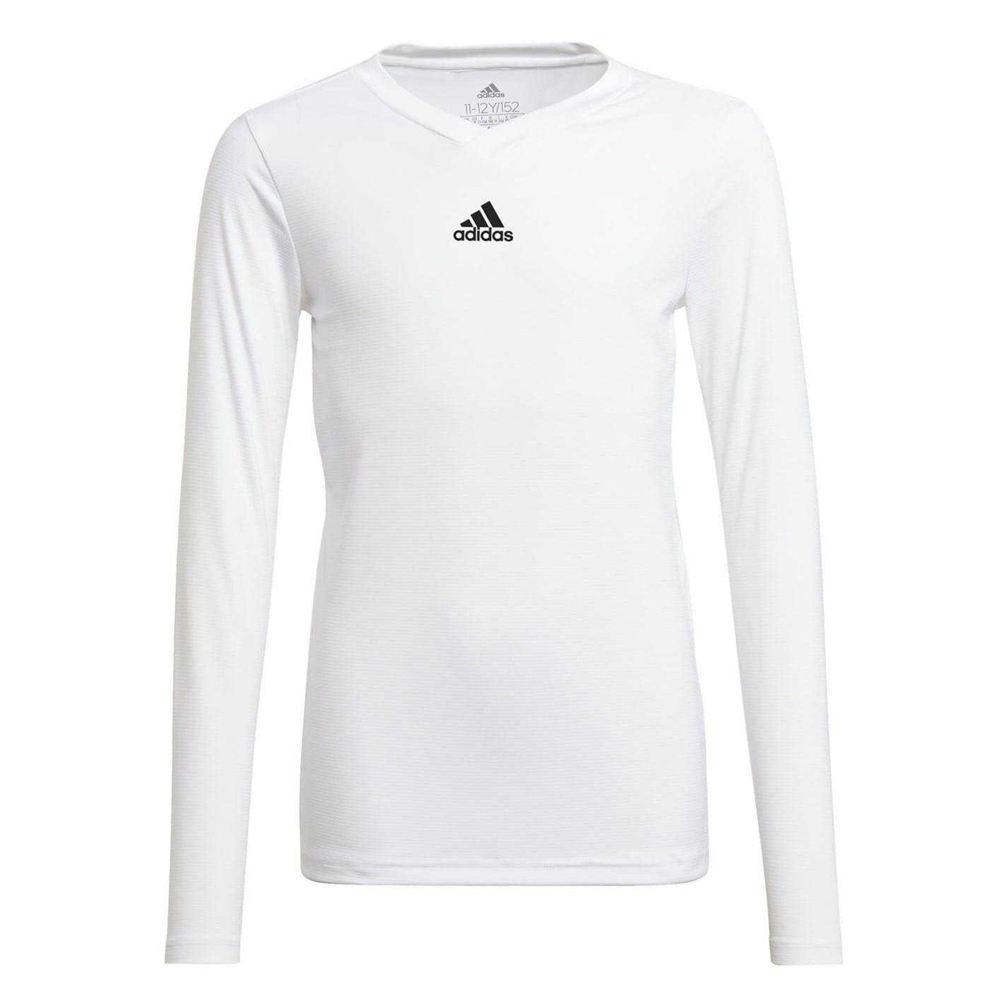 White - Front - Adidas Childrens-Kids Team Long-Sleeved T-Shirt