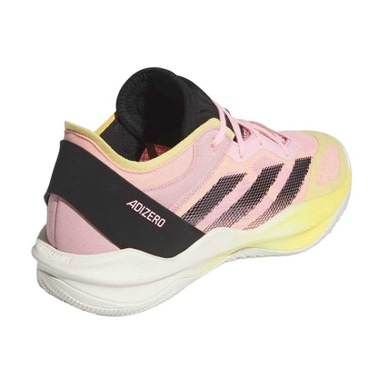 Pink - Back - Adidas Unisex Adult Adizero Mesh Flat Basketball Shoes