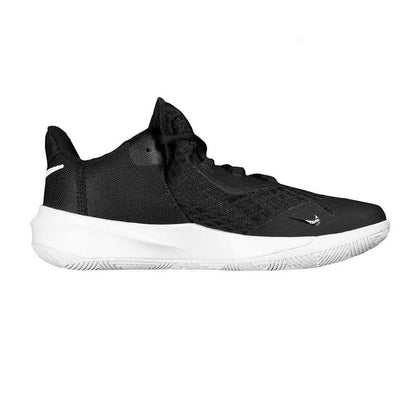 Black-White - Side - Nike Mens Hyperspeed Court Leather Trainers