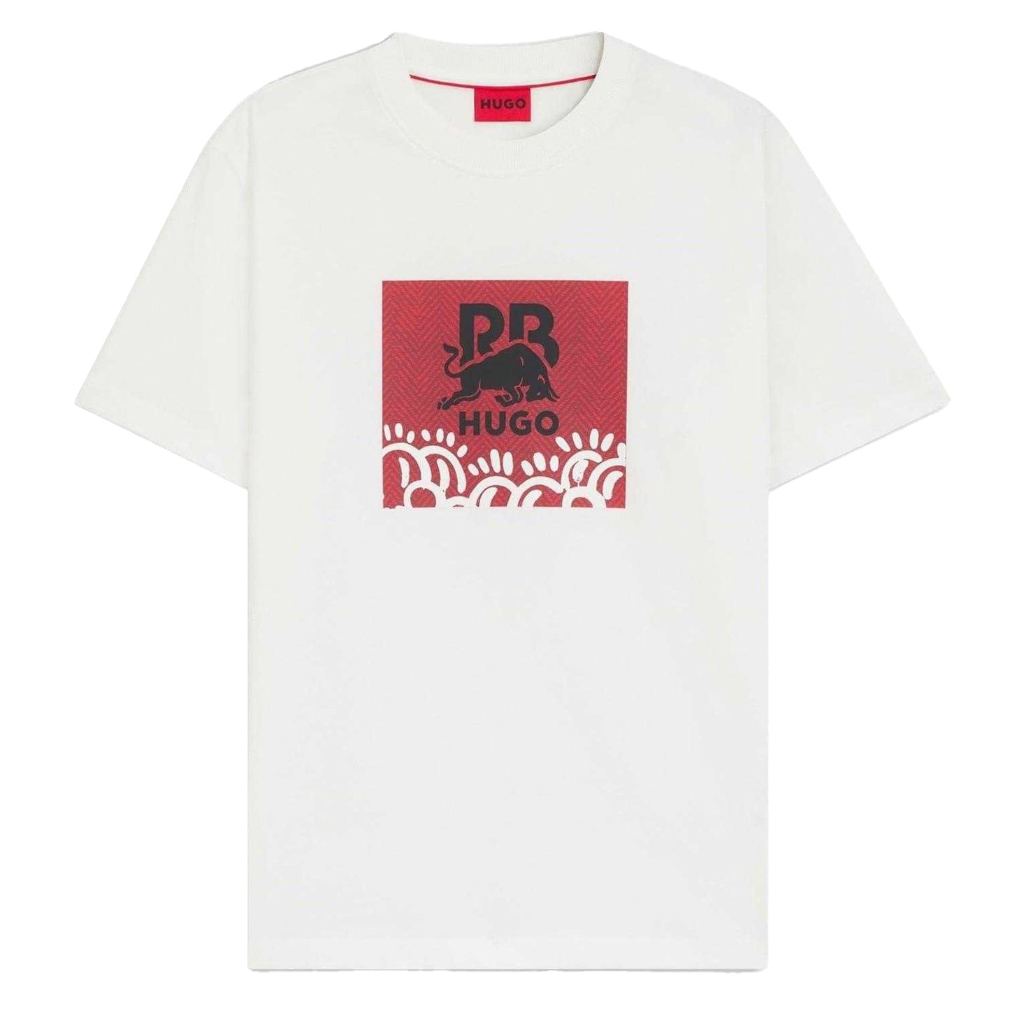White - Front - Hugo Mens Red Bull Crew Neck T-Shirt