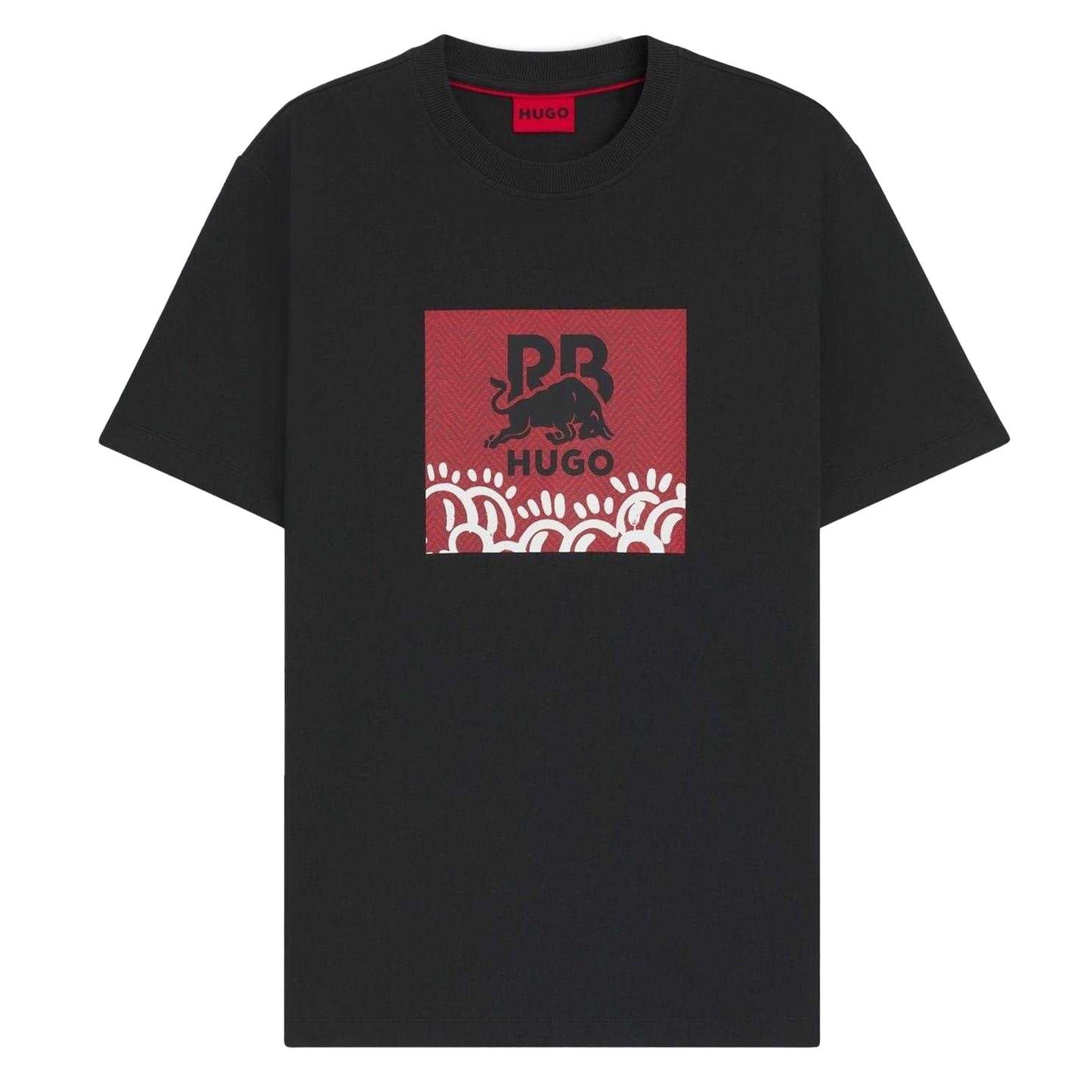 Black - Front - Hugo Mens Red Bull Crew Neck T-Shirt