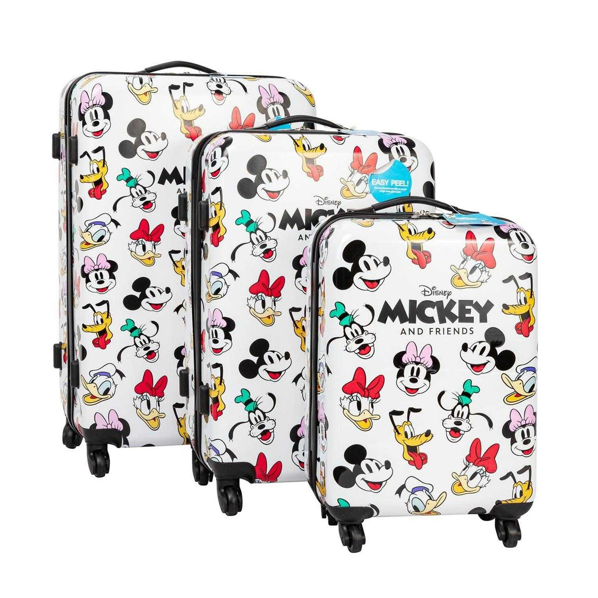 White - Side - Mickey Mouse & Friends Carry On Bag Set (Pack of 3)