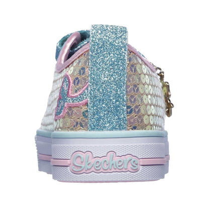 Gold - Back - Skechers Baby Girls Twinkle Toes Mermaid Light Up Trainers