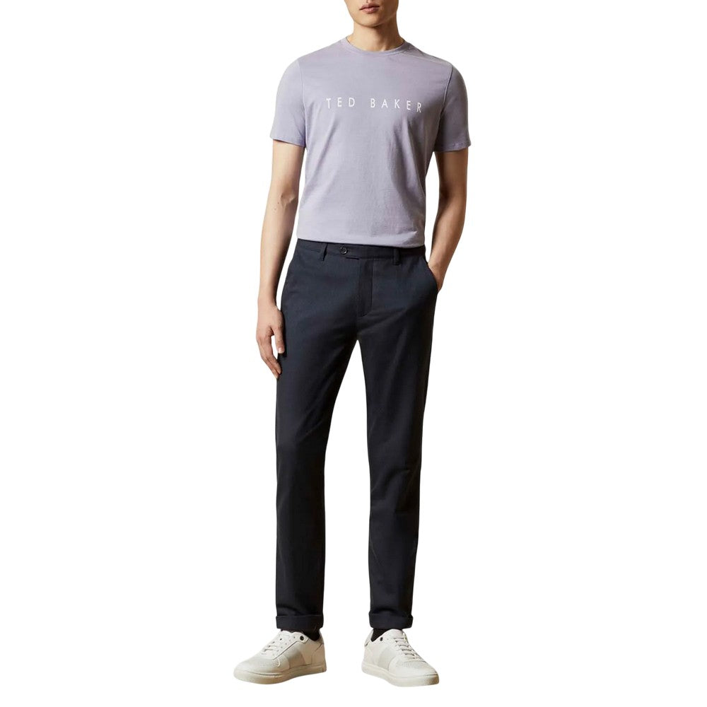 Lilac - Lifestyle - Ted Baker Mens Broni Branded T-Shirt