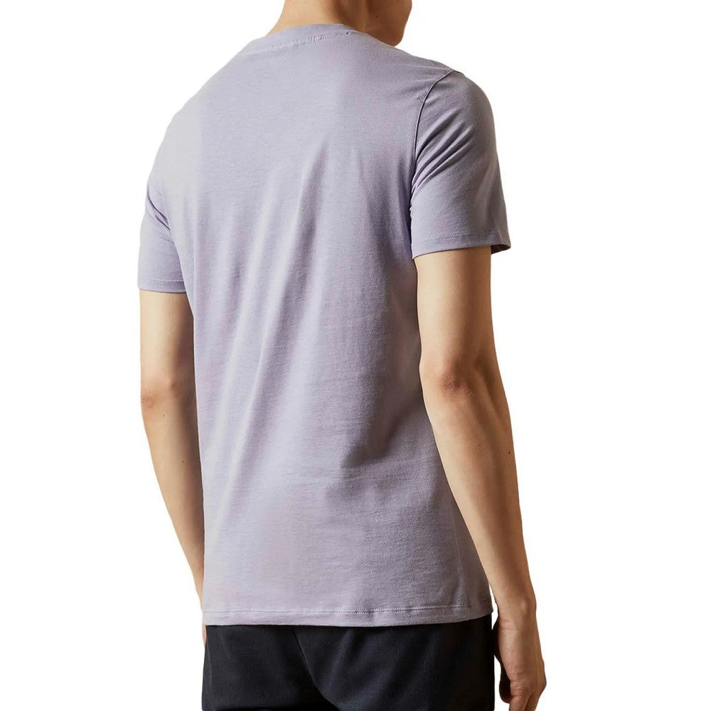 Lilac - Back - Ted Baker Mens Broni Branded T-Shirt