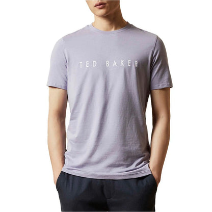 Lilac - Front - Ted Baker Mens Broni Branded T-Shirt