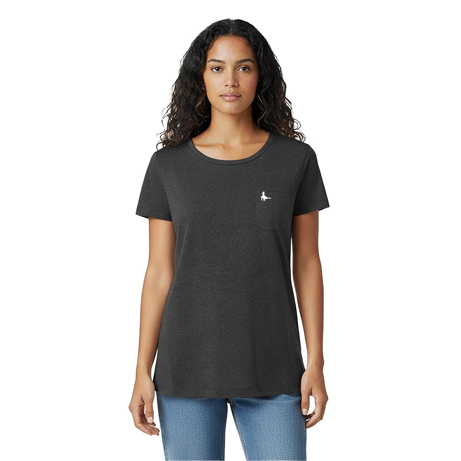 Black - Side - Jack Wills Womens-Ladies Fullford Chest Pocket T-Shirt