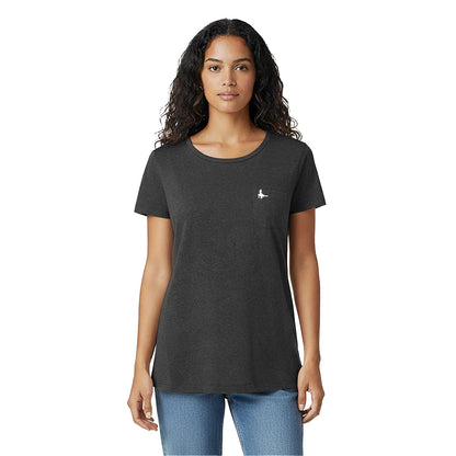 Black - Side - Jack Wills Womens-Ladies Fullford Chest Pocket T-Shirt