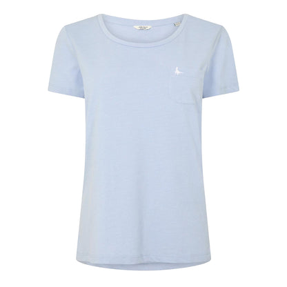 Blue - Front - Jack Wills Womens-Ladies Fullford Chest Pocket T-Shirt