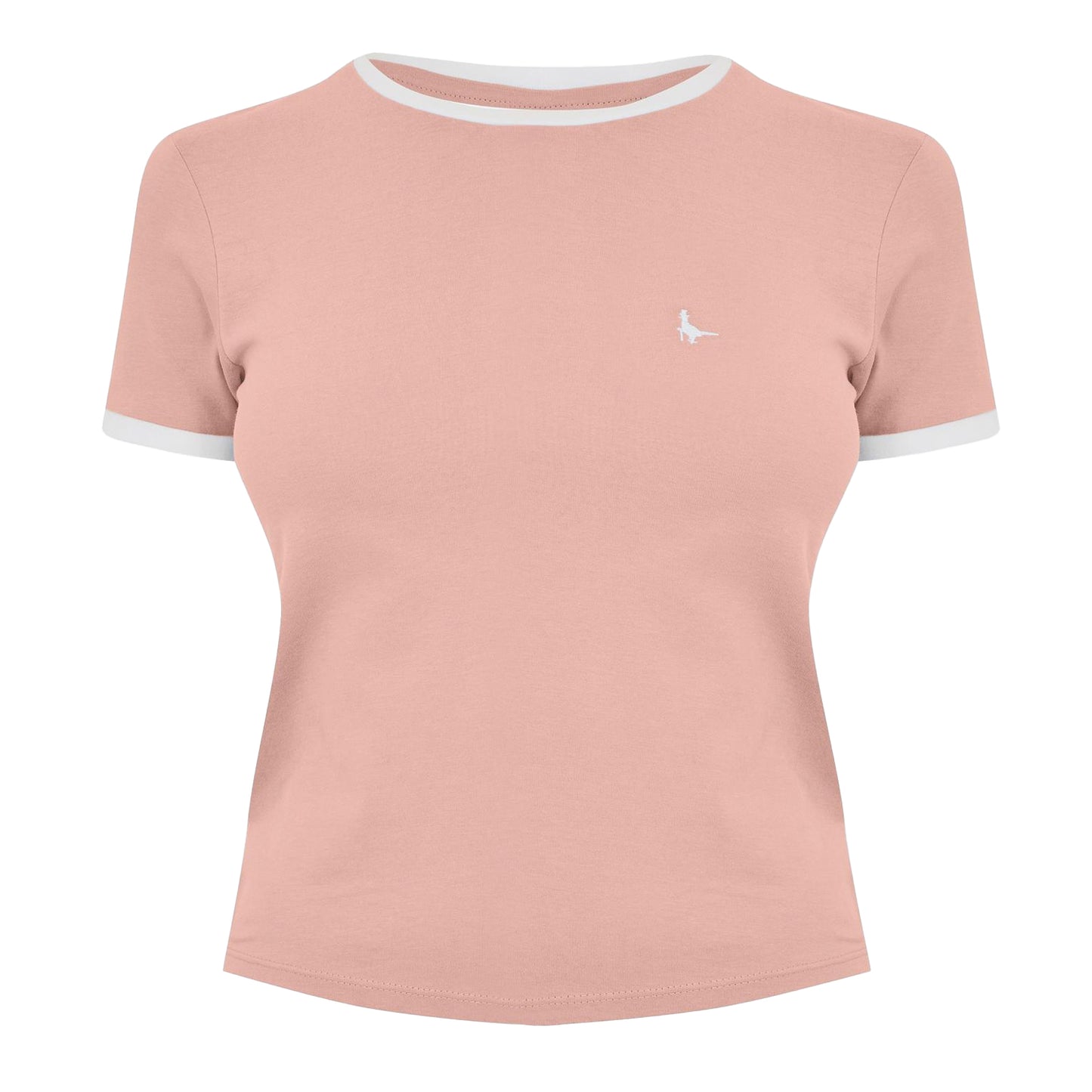 Pink - Front - Jack Wills Womens-Ladies Trinkey Ringer T-Shirt