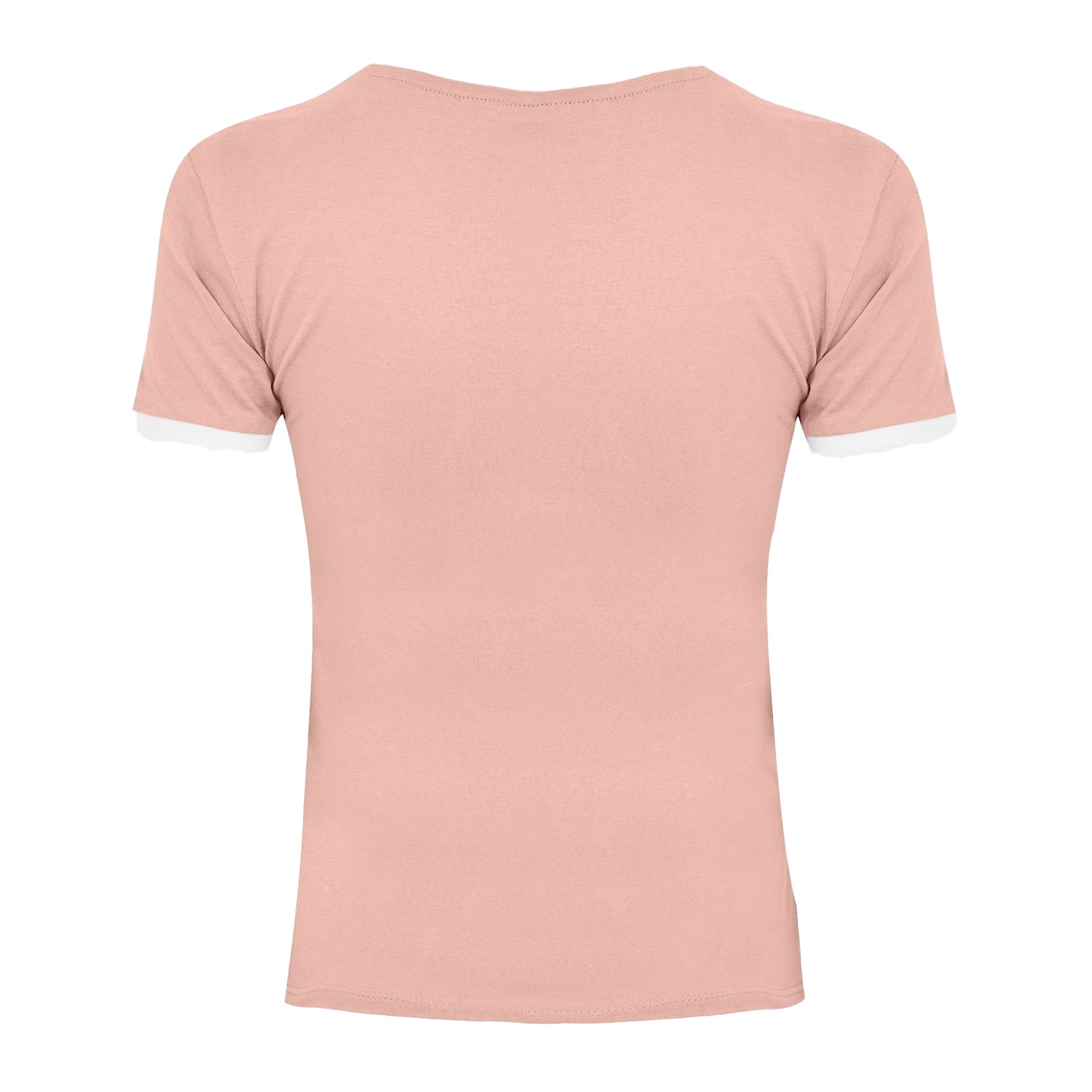 Pink - Back - Jack Wills Womens-Ladies Trinkey Ringer T-Shirt